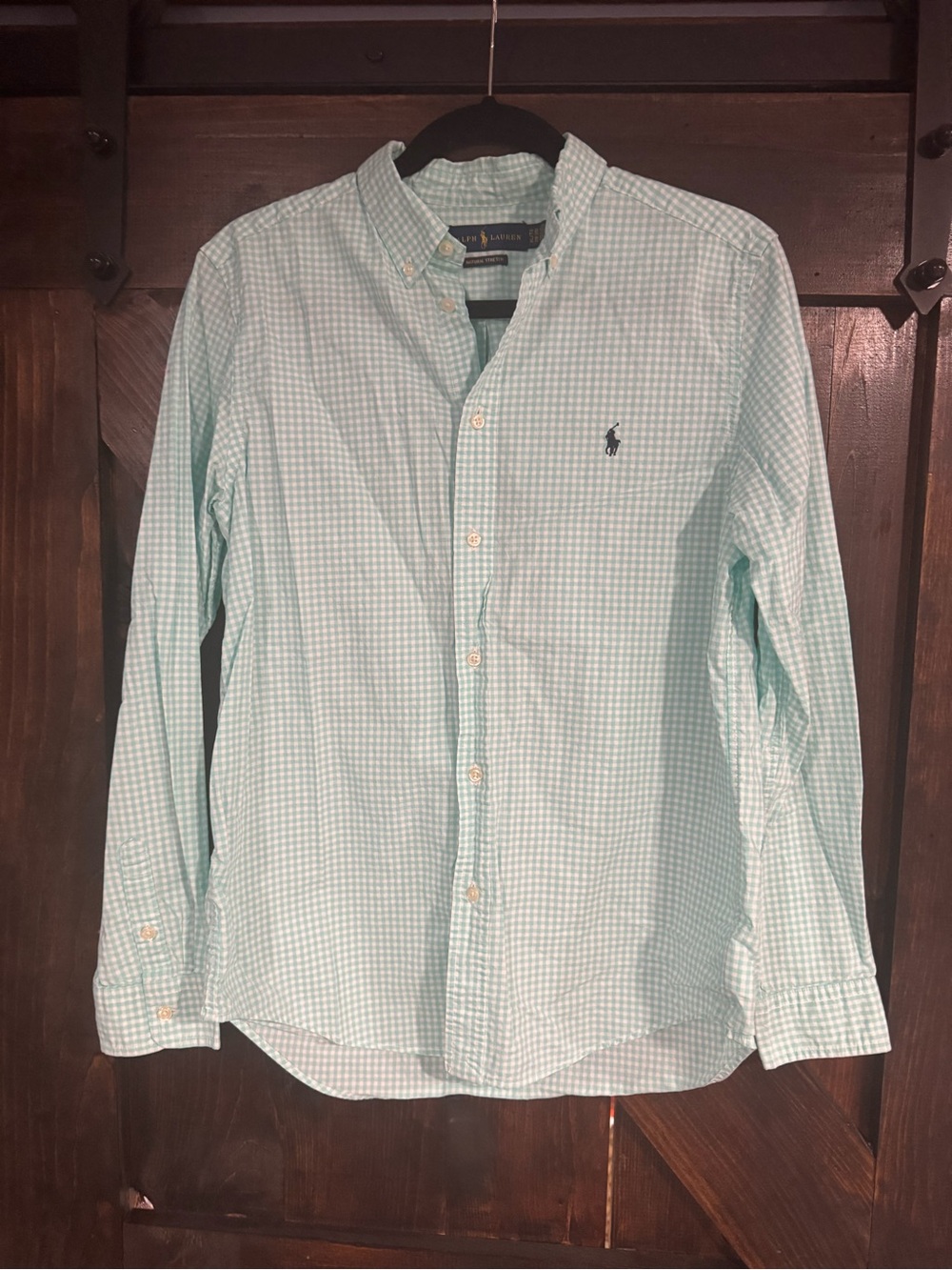 Polo by Ralph Lauren Men’s Mint Gingham Button-Down Shirt